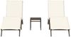 vidaXL Sonnenliegen 2 Stk. mit Tisch Braun Poly Rattan 4002711 Bild 4
