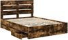 vidaXL Bettrahmen Geräucherte Eiche 140 x 200 cm Ingenieurs Holz 3411831 Bild 5