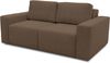 DOMO. collection Sofa 700 029, 2-Sitzer Couch mit Schlaffunktion und Federkernpolsterung, lose Rückenkissen, Polstergarnitur, 192 x 116 x 85 cm (BxTxH), taupe Bild 2