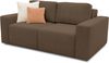 DOMO. collection Sofa 700 029, 2-Sitzer Couch mit Schlaffunktion und Federkernpolsterung, lose Rückenkissen, Polstergarnitur, 192 x 116 x 85 cm (BxTxH), taupe Bild 3