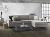 Dmora Sofa mit Halbinsel Assobasso, Ecksofa, Sofa mit Stauraum-Halbinsel rechts, schmale Armlehnen, 100 % Made in Italy, 260 x 95 x 90 cm, Grau Bild 2