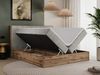 Boxspringbett, Schlafzimmerbett, Bettkasten - BELLISSIMO - 160 x 200 cm - Hellgrau Stoff - H4 Bild 3