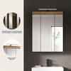 welltime Badezimmerspiegelschrank SIENA, Breite 60cm, inkl. Beleuchtung, 3 Spiegeltüren, 9 Fächer (Set, TOPSELLER) in verschiedenen Farben erhältlich, Badmöbel, Badschrank, Schrank, Bad Bild 3