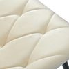 Essstuhl 4er-Set, Beige Samt, Fischgrät-Muster, schwarzes Metalllgestell，45*40*86 cm Bild 4