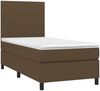 vidaXL Boxspringbett mit Matratze & LED Dunkelbraun 90x200 cm Stoff 3134688 Bild 3