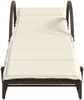 vidaXL Sonnenliege mit Auflage Braun 60x199x42 cm Poly Rattan 368258 Bild 4