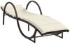 vidaXL Sonnenliege mit Auflage Braun 60x199x42 cm Poly Rattan 368258 Bild 2