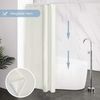 Furlinic Duschvorhang Antischimmel Polyester Beige 90x180 Eck Badewanne Bild 3