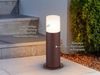 LED Außen Sockelleuchte aus Aluminium in Rostoptik E27, Höhe 30cm Bild 3