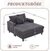 Relaxsessel Cord mit USB-Anschluss & Getränkehaltern, 142 x 128 x 85 cm, Dunkelgrau Bild 4