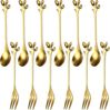 KingLux Besteck-Set 12tlg. Obstgabeln-Set,Schwanenboden,Besteck-Set mit Aufbewahrungsregal (12-tlg), 6 Personen, Edelstahl Bild 3