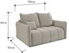 Sofa Designersofa 2-Sitzer MORGANO Stoff Abriamo Creme Bild 2