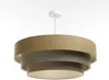 BPS Koncept 050-109-60 Hängeleuchte BOHO ELEGANT E27 1x40W Stoff strukturiert auf PVC-Kunststoff braun, grau H:90cm Ø60cm dimmbar Bild 4