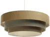 BPS Koncept 050-109-60 Hängeleuchte BOHO ELEGANT E27 1x40W Stoff strukturiert auf PVC-Kunststoff braun, grau H:90cm Ø60cm dimmbar Bild 1
