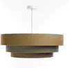 BPS Koncept 050-109-60 Hängeleuchte BOHO ELEGANT E27 1x40W Stoff strukturiert auf PVC-Kunststoff braun, grau H:90cm Ø60cm dimmbar Bild 2