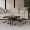Couchtisch-Set Ramio Eiche rustikal/Schwarz 80 x 80 cm 2 Teile Vicco Bild 3