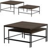 Couchtisch-Set Ramio Eiche rustikal/Schwarz 80 x 80 cm 2 Teile Vicco Bild 5