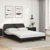 vidaXL Bett mit Matratze "Dover" Schwarz 140x200 cm Kunstleder 3208417 Bild 3