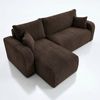Wohnero24 Habana Ecksofa 251x153 cm mit Schlaffunktion 207x133 cm – Eckcouch mit Bettkasten – Cord Braun Sofa L-Form – Wohnlandschaft Modern – Universal Montierbar Bild 2