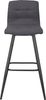 byLIVING Barhocker Simone 2er-Set / Moderner Barhocker in Webstoff anthrazit / mit Rückenlehne / Gestell pulverbeschichtet in schwarz / B 42, H 103, T 51 cm, Grau Bild 3