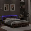vidaXL Bettgestell mit Kopfteil LED-Beleuchtung Braun Eichen-Optik 3207552 Bild 4