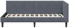 vidaXL Eckbettgestell mit Kopfteil Dunkelgrau 100 cm x 200 cm Samt 42016237 Bild 5