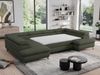 Mks Möbel 'Pedro U-Form' Ecksofa mit Schlaffunktion und verstellbaren Kopfstützen, Grün, Boucle, mit Topper Bild 5