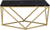 Couchtisch schwarz / gold Marmor Optik quadratisch 80x80 cm MALIBU Bild 4