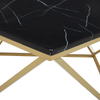 Couchtisch schwarz / gold Marmor Optik quadratisch 80x80 cm MALIBU Bild 5