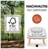 Hauck Hochstuhl Alpha Move Natur - Light Grey / Charcoal, Holz Babystuhl ab Geburt mit Neugeborenensufsatz, Sitzkissen, Essbrett Bild 3