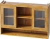 Wandschrank aus Massivholz mit Schiebetüren, Wandregal mit Stauraum,Aufbewahrungsschrank mit herausnehmbaren Böden,Natur Bild 5