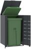 Mülltonnenbox GORILO für 1 Tonne Anthrazit 69x79x117 cm Stahl | Mülltonnenverkleidung 1er Mülltonnenhaus Bild 4
