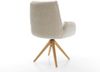 Drehstuhl Clea-Flex Webstoff Soft Beige Holzgestell kantig Natur 180° drehbar Bild 5