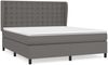 vidaXL Boxspringbett mit Matratze Grau 180x200 cm Kunstleder 3129049 Bild 2