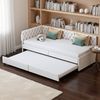 Simurq Daybett Schlafsofa 90/180x200 cm, Ausziehbett, Mit Unterbett, Tagesbett, Mit Lattenrost, Samt, Gästebett, Platzsparend Bild 4