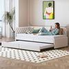 Simurq Daybett Schlafsofa 90/180x200 cm, Ausziehbett, Mit Unterbett, Tagesbett, Mit Lattenrost, Samt, Gästebett, Platzsparend Bild 3