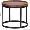 Wohnling Satztisch, Beistelltische 2er Set, Sheesham Massivholz/Metallgestell, Landhausstil Bild 5