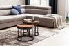 Wohnling Satztisch, Beistelltische 2er Set, Sheesham Massivholz/Metallgestell, Landhausstil Bild 4
