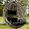 HOME DELUXE 'CIELO' Hängesessel, Polyrattan, Grau/Schwarz, nur Korb Bild 2