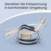 SONGMICS Relaxliege mit verstellbarer Kopfstütze, Schaukelstuhl, Stahlrahmen, Seitentasche, für Garten, atmungsaktiv, beige Bild 4