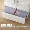 Aktenschrank aus Stahl mit 2 Türen, abschließbar, mit Schublade & verstellbarem Regal, 80×40×95, Weiß Bild 2
