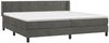 vidaXL Boxspringbett mit Matratze Dunkelgrau 200x200 cm Samt, Härtegrad: H2 [3130980] Bild 3