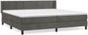 vidaXL Boxspringbett mit Matratze Dunkelgrau 200x200 cm Samt, Härtegrad: H2 [3130980] Bild 2