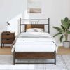 vidaXL Bettgestell ohne Matratze Braun Eiche 80x200 cm Holzwerkstoff 4107007 Bild 5