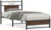vidaXL Bettgestell ohne Matratze Braun Eiche 80x200 cm Holzwerkstoff 4107007 Bild 2