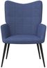 vidaXL Relaxsessel mit Hocker Blau Stoff [327956] Bild 4
