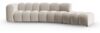Micadoni 'Lupine' Modulares 5-Sitzer-Sofa, Samtstoff, Rechts, 70 x 166 x 335 cm, Beige Bild 2