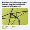 Sekey Rechteckschirm, neigbar, UV50+ Sonnenschutz, Polyester apfelgrün, 200 x 125 cm Bild 2