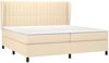 vidaXL Polsterbett mit Matratze Creme 200x200 cm Stoff, Härtegrad: H2 [3128154] Bild 3