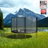 KINETIC SPORTS Trampolin Outdoor SALTO - Kindertrampolin Gartentrampolin Set mit Leiter, Netz, Randpolster, USA Sprungtuch, bis zu 160kg, Schwarz, Ø 250 cm Bild 2